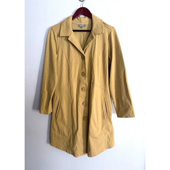 Habitat Jackets & Blazers - HABITAT Clothes to Live In mustard yellow cotton thick stretch cardigan jacket